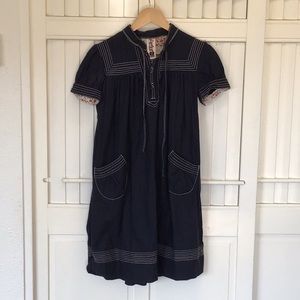Artka Linen/Cotton Blue Dress Sz L
